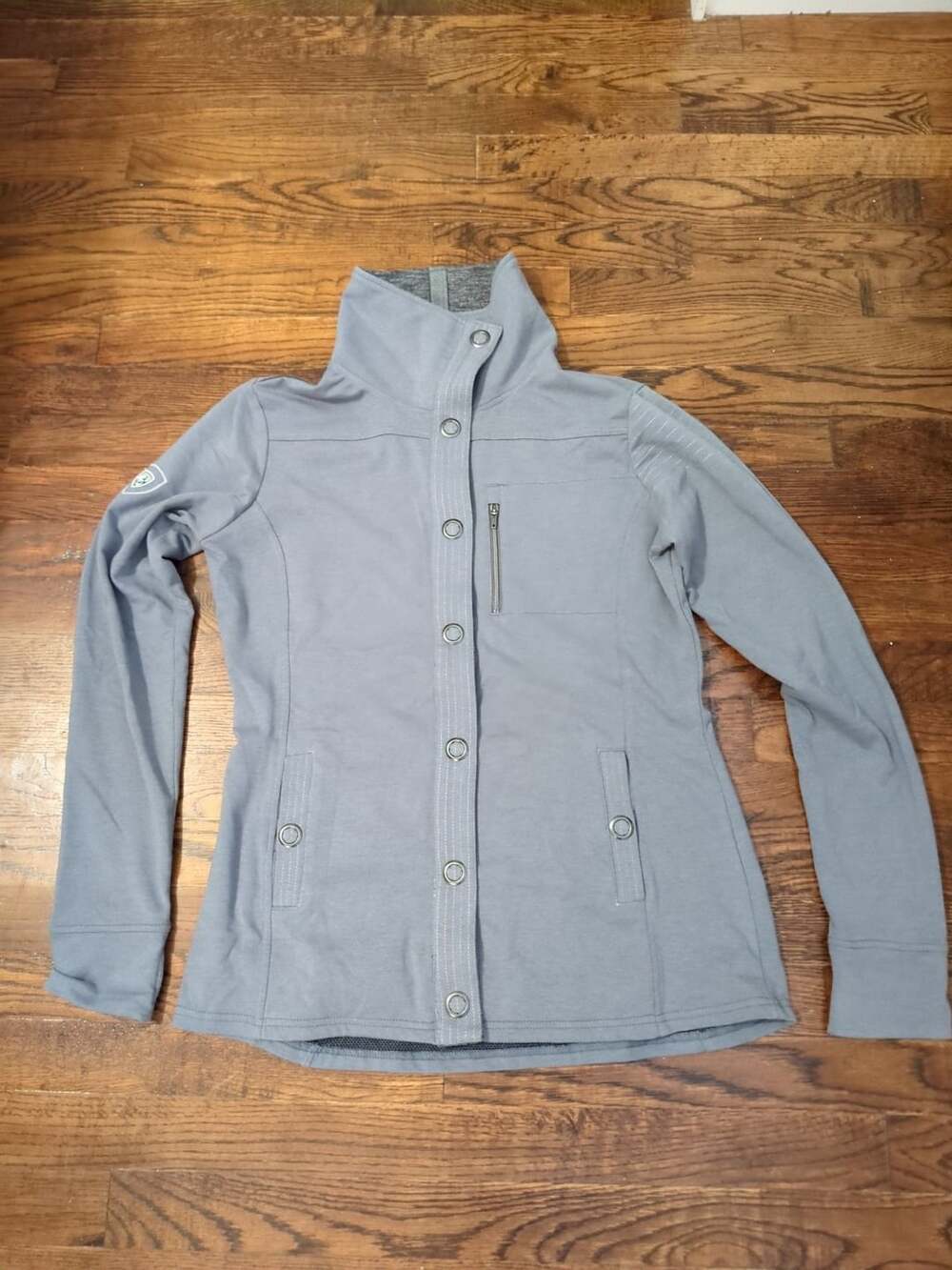 Kuhl Krush Jacket Snap Front Gray Outdoor Casual Medium